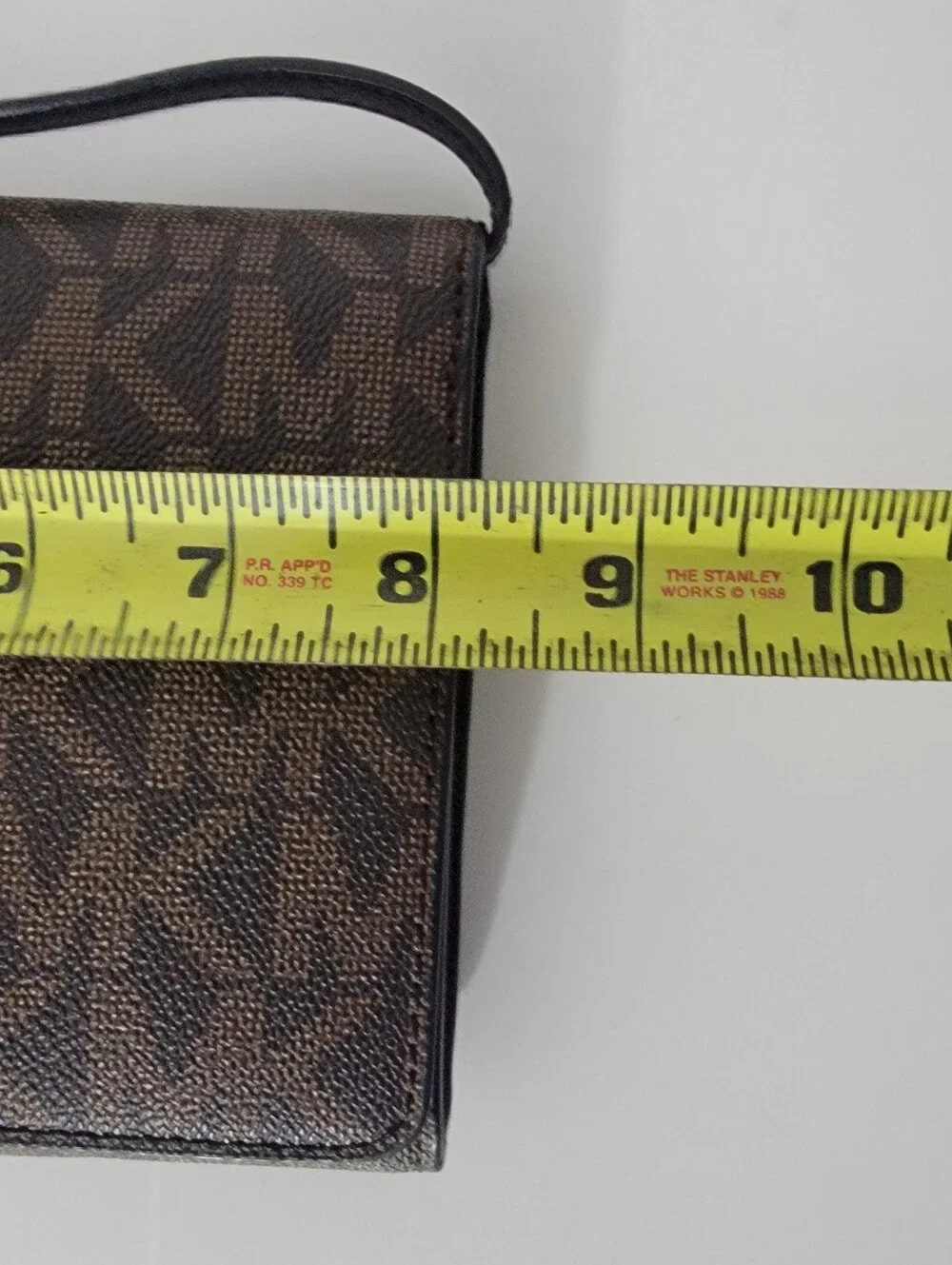 Michael Kors Brown And Black Cross Body Clutch With Removable Strap